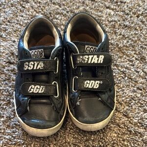 Golden Goose Kids Black Sneakers with White Accents